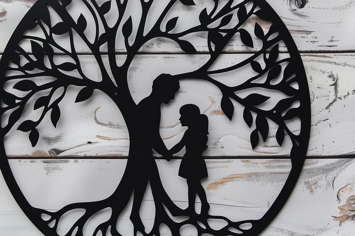 Σετ των 2 Intra απο ξύλο plywood  Χρώμα wenge 3mm-4mm πάχος - περικοπής για τη γιορτή του πατέρα Dad Tree Δίασταση 4x4 cm INTRAFABR-110502126