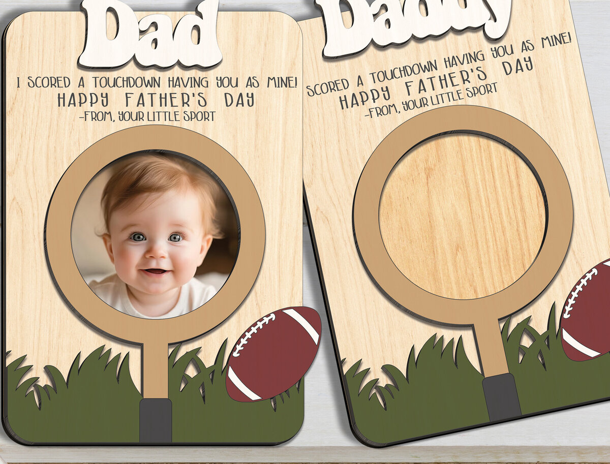 Intra απο ξύλο plywood  Χρώμα wenge 3mm-4mm πάχος - Κορνίζα φωτογραφιών με μαγνήτη ψυγείου για τη γιορτή του πατέρα Δίασταση 20x25 cm INTRAFABR-120635399