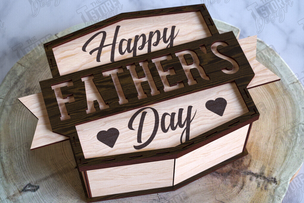 Σετ των 2 Intra απο ξύλο plywood  Χρώμα wenge 3mm-4mm πάχος - Κουτί δώρου για τη γιορτή του πατέρα | Ξύλινο κουτί δώρου Δίασταση 15x15 cm INTRAFABR-99144553