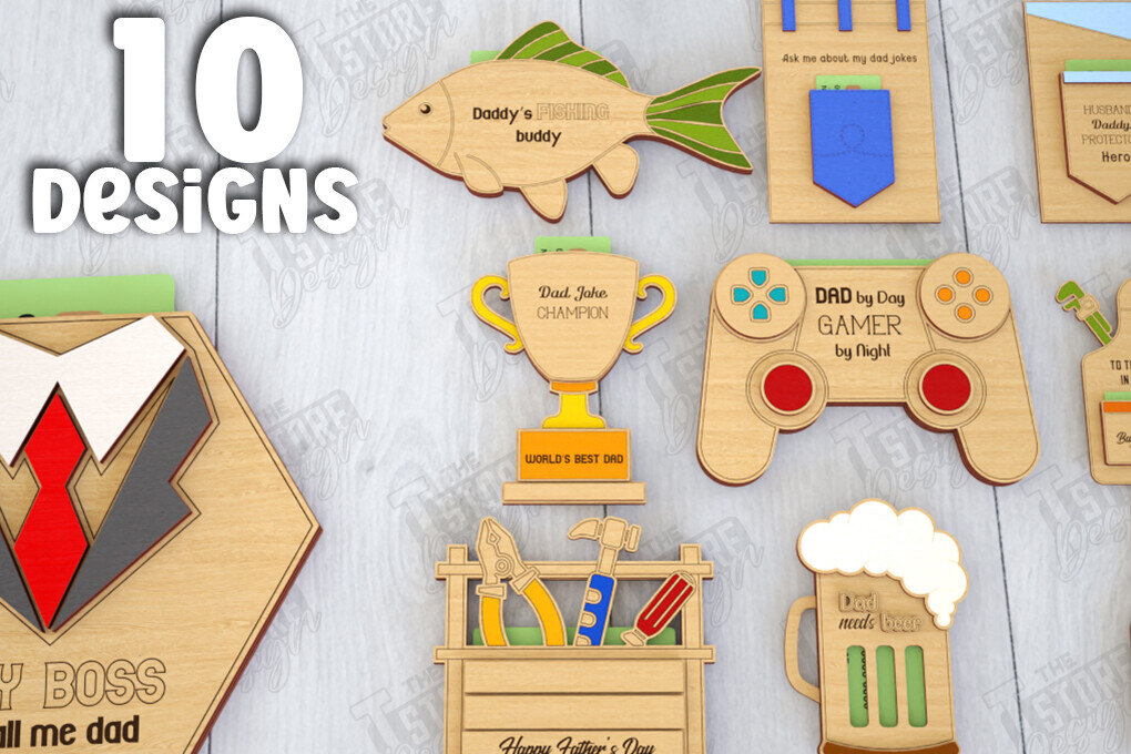 Σετ των 2 Intra απο ξύλο plywood  Χρώμα wenge 3mm-4mm πάχος - Πακέτο θήκης δωροκάρτας για την Ημέρα του Πατέρα|CNC Δίασταση 10x15 cm INTRAFABR-75645704