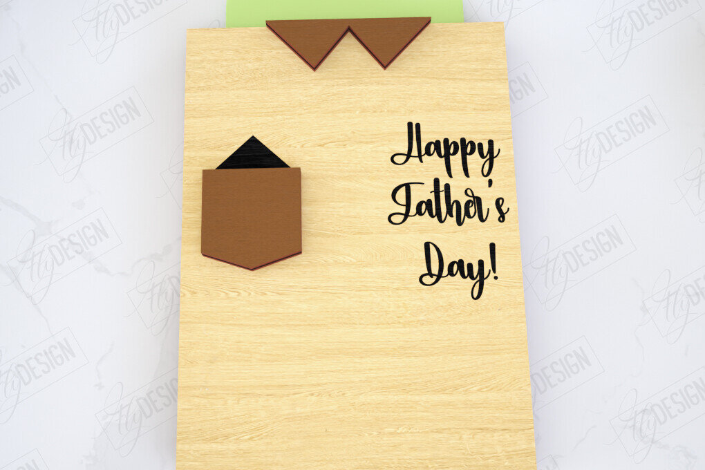 Σετ των 2 Intra απο ξύλο plywood  Χρώμα wenge 3mm-4mm πάχος - Δωροθήκη για την Ημέρα του Πατέρα | Gift Idea Δίασταση 10x15 cm INTRAFABR-123755773