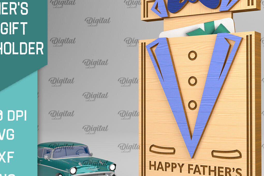 Intra απο ξύλο plywood  Χρώμα wenge 3mm-4mm πάχος - Θήκη δώρου κάρτας για την ημέρα του πατέρα Δίασταση 30x20 cm INTRAFABR-19010988