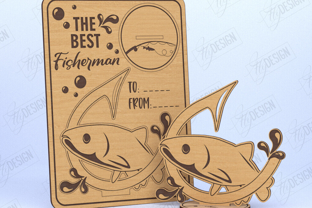 Σετ των 2 Intra απο ξύλο plywood  Χρώμα wenge 3mm-4mm πάχος - Ευχετήρια κάρτα για την Ημέρα του Πατέρα | Ιδέα δώρου Δίασταση 10x15 cm INTRAFABR-6021824