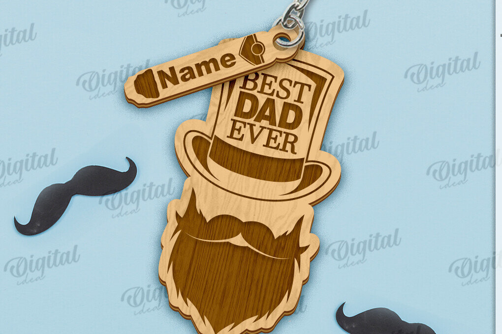 Σετ των 2 Intra απο ξύλο plywood  Χρώμα wenge 3mm-4mm πάχος - μπρελόκ για την Ημέρα του Πατέρα Δίασταση 4x4 cm INTRAFABR-105438086