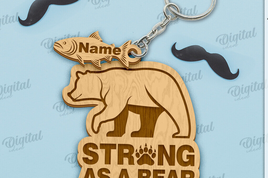 Σετ των 2 Intra απο ξύλο plywood  Χρώμα wenge 3mm-4mm πάχος - μπρελόκ για την Ημέρα του Πατέρα Δίασταση 4x4 cm INTRAFABR-105438063