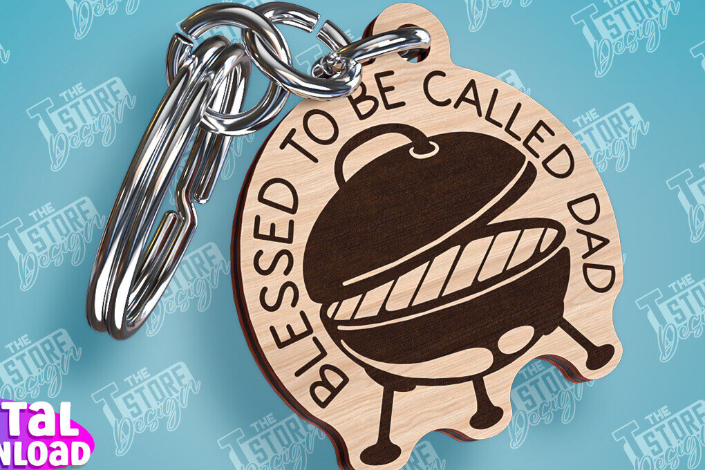 Σετ των 2 Intra απο ξύλο plywood  Χρώμα wenge 3mm-4mm πάχος - με λέιζερ μπρελόκ για την ημέρα του πατέρα Δίασταση 4x4 cm INTRAFABR-105512028