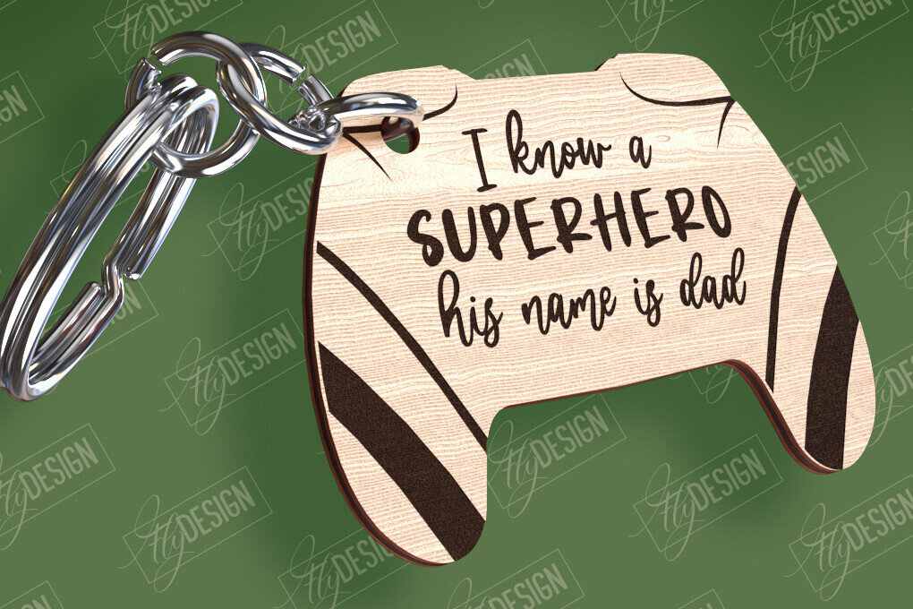 Σετ των 2 Intra απο ξύλο plywood  Χρώμα wenge 3mm-4mm πάχος - με λέιζερ μπρελόκ για την ημέρα του πατέρα Δίασταση 4x4 cm INTRAFABR-105390846