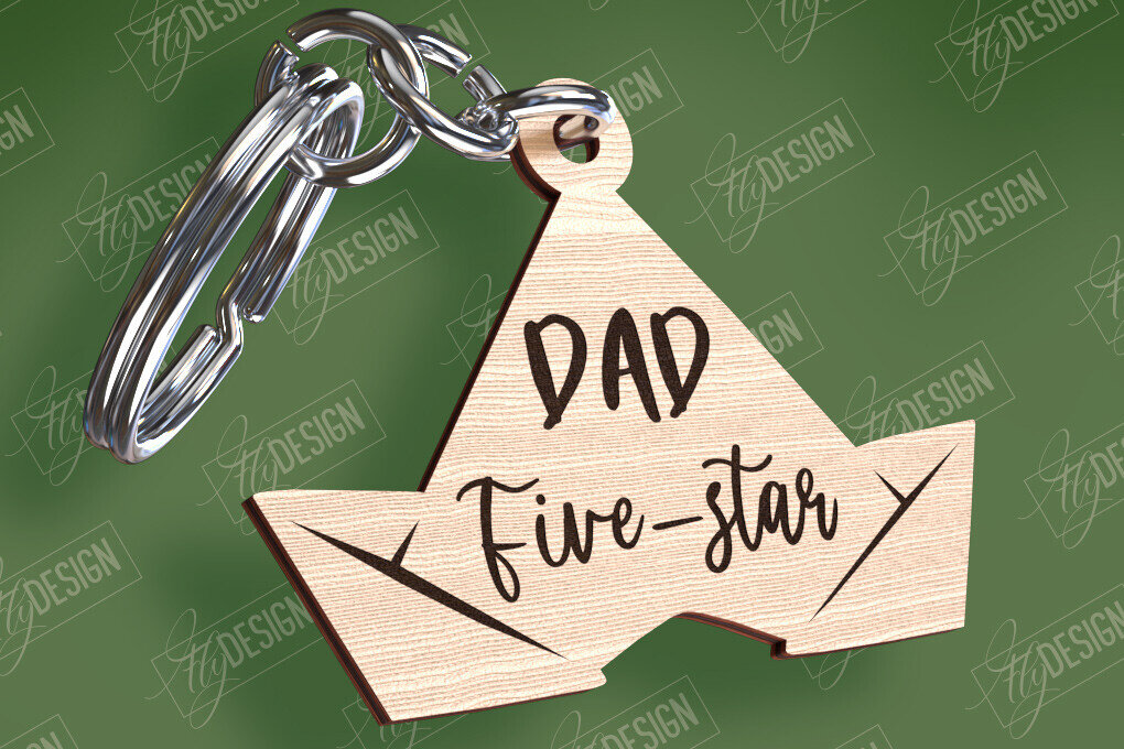 Σετ των 2 Intra απο ξύλο plywood  Χρώμα wenge 3mm-4mm πάχος - με λέιζερ μπρελόκ για την ημέρα του πατέρα Δίασταση 4x4 cm INTRAFABR-105390890