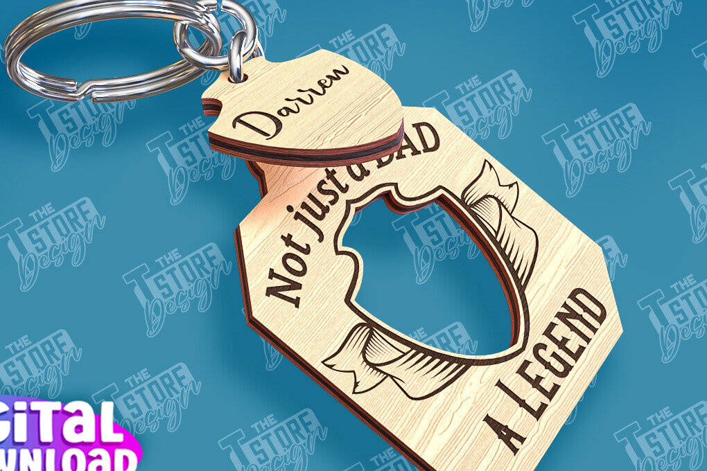 Σετ των 2 Intra απο ξύλο plywood  Χρώμα wenge 3mm-4mm πάχος - με λέιζερ μπρελόκ για την ημέρα του πατέρα Δίασταση 4x4 cm INTRAFABR-117557851