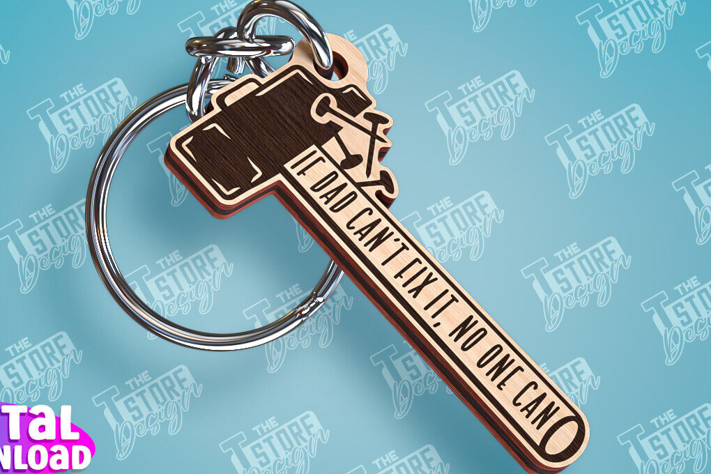 Σετ των 2 Intra απο ξύλο plywood  Χρώμα wenge 3mm-4mm πάχος - με λέιζερ μπρελόκ για την ημέρα του πατέρα Δίασταση 4x4 cm INTRAFABR-93920205