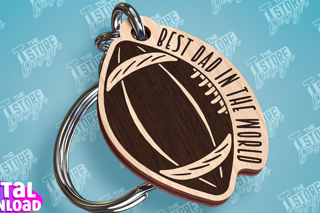 Σετ των 2 Intra απο ξύλο plywood  Χρώμα wenge 3mm-4mm πάχος - με λέιζερ μπρελόκ για την ημέρα του πατέρα Δίασταση 4x4 cm INTRAFABR-106511713