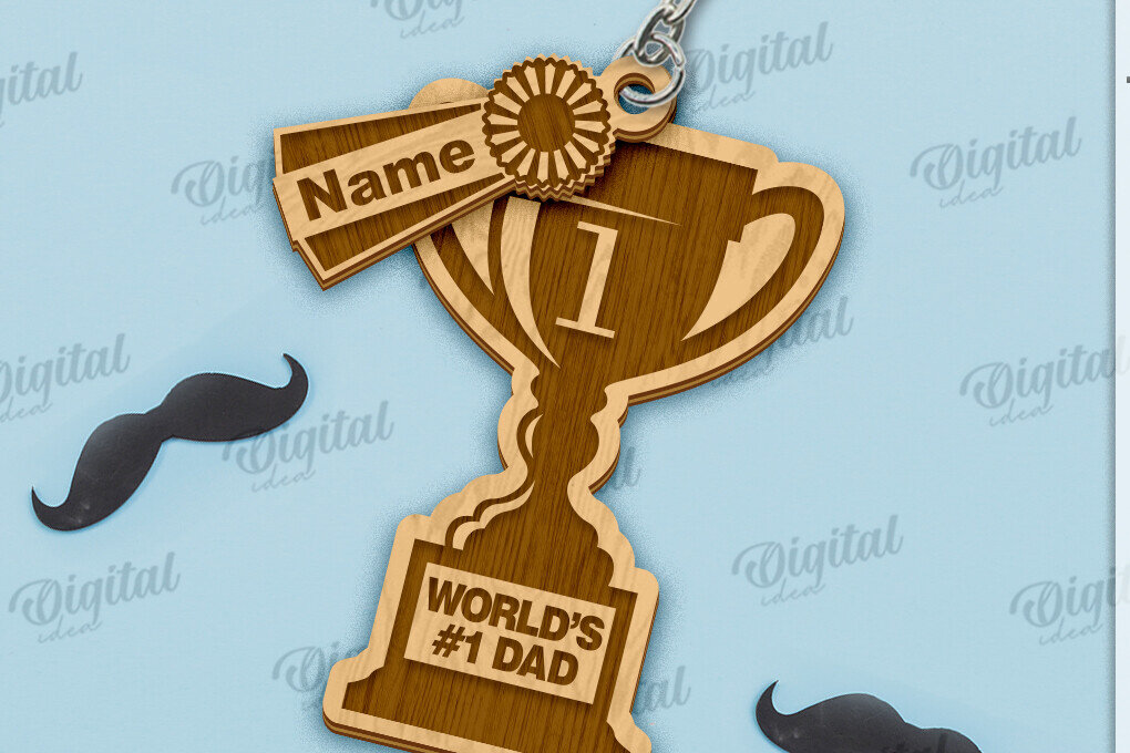 Σετ των 2 Intra απο ξύλο plywood  Χρώμα wenge 3mm-4mm πάχος - μπρελόκ για την Ημέρα του Πατέρα Δίασταση 4x4 cm INTRAFABR-106511944