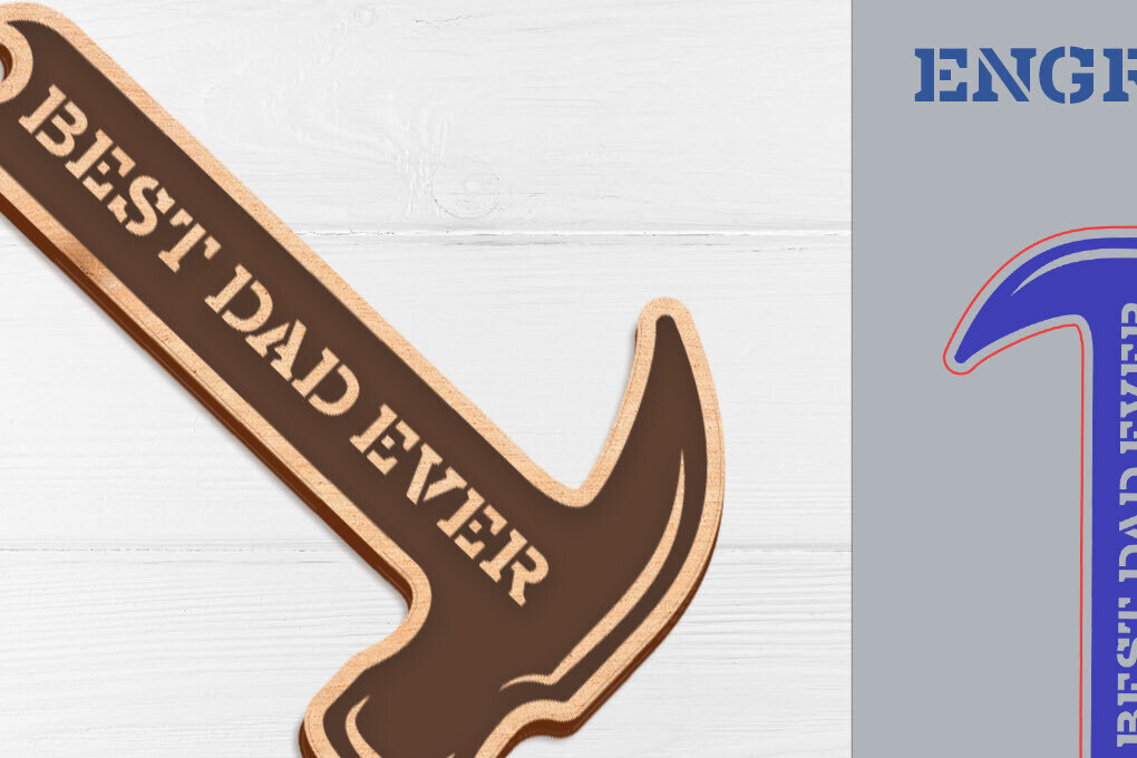 Σετ των 2 Intra απο ξύλο plywood  Χρώμα wenge 3mm-4mm πάχος - Χαρακτική με λέιζερ με μπρελόκ για την ημέρα του πατέρα Δίασταση 4x4 cm INTRAFABR-106579188