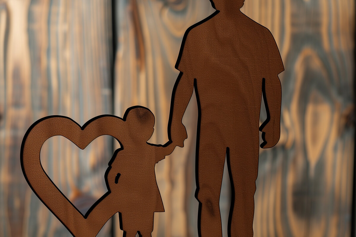 Intra απο ξύλο plywood Χρώμα wenge 3mm-4mm πάχος - κοπής με λέιζερ για την ημέρα του πατέρα Δίασταση 40x50 cm INTRAFABR-122674329