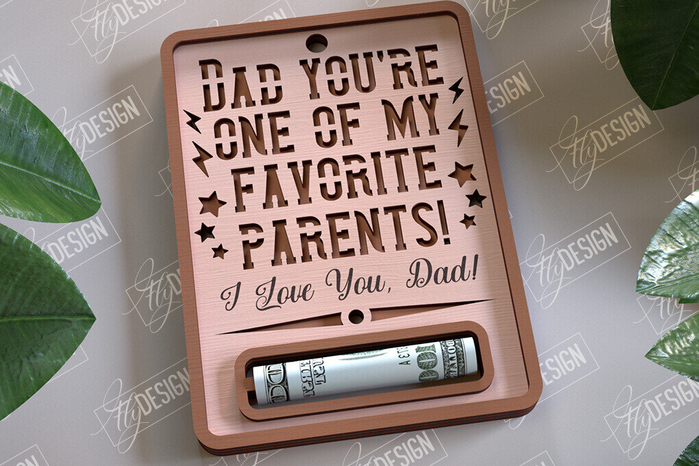 Σετ των 2 Intra απο ξύλο plywood Χρώμα wenge 3mm-4mm πάχος - Χρηματική κάρτα για τη γιορτή του πατέρα | Ευχετήριες κάρτες Δίασταση 10x15 cm INTRAFABR-125083008