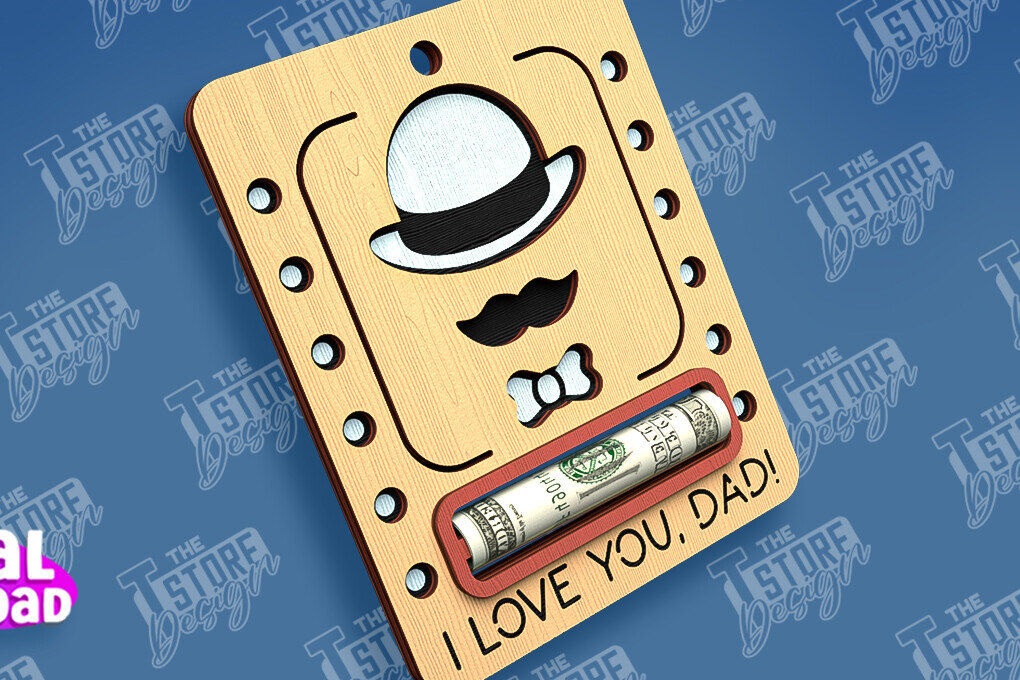 Σετ των 2 Intra απο ξύλο plywood Χρώμα wenge 3mm-4mm πάχος - Χρηματική κάρτα για τη γιορτή του πατέρα | Ευχετήριες κάρτες Δίασταση 10x15 cm INTRAFABR-26341348