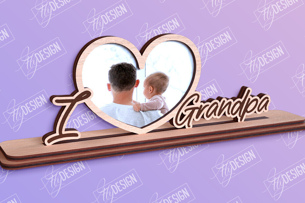 Intra απο ξύλο plywood Χρώμα wenge 3mm-4mm πάχος - Κορνίζα για την Ημέρα του Πατέρα | Δώρο παππού Δίασταση 20x25 cm INTRAFABR-26368894