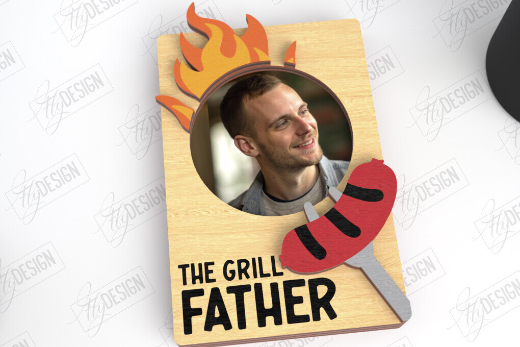 Σετ των 2 Intra απο ξύλο plywood Χρώμα wenge 3mm-4mm πάχος - Μαγνήτης Φωτογραφίας για την Ημέρα του Πατέρα | Ιδέα δώρου Δίασταση 20x20 cm INTRAFABR-103386948