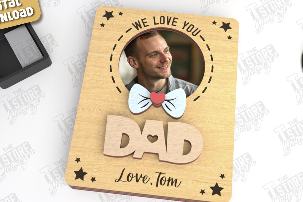 Σετ των 2 Intra απο ξύλο plywood Χρώμα wenge 3mm-4mm πάχος - Μαγνήτης Φωτογραφίας για την Ημέρα του Πατέρα | Ιδέα δώρου Δίασταση 20x20 cm INTRAFABR-103456077