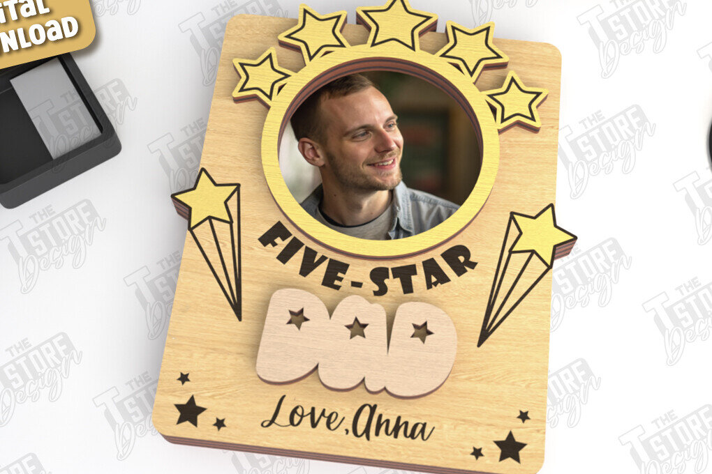 Σετ των 2 Intra απο ξύλο plywood Χρώμα wenge 3mm-4mm πάχος - Μαγνήτης Φωτογραφίας για την Ημέρα του Πατέρα | Ιδέα δώρου Δίασταση 20x20 cm INTRAFABR-101769728