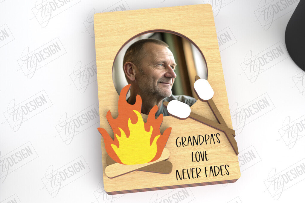 Σετ των 2 Intra απο ξύλο plywood Χρώμα wenge 3mm-4mm πάχος - Μαγνήτης Φωτογραφίας για την Ημέρα του Πατέρα | Ιδέα δώρου Δίασταση 20x20 cm INTRAFABR-101769716