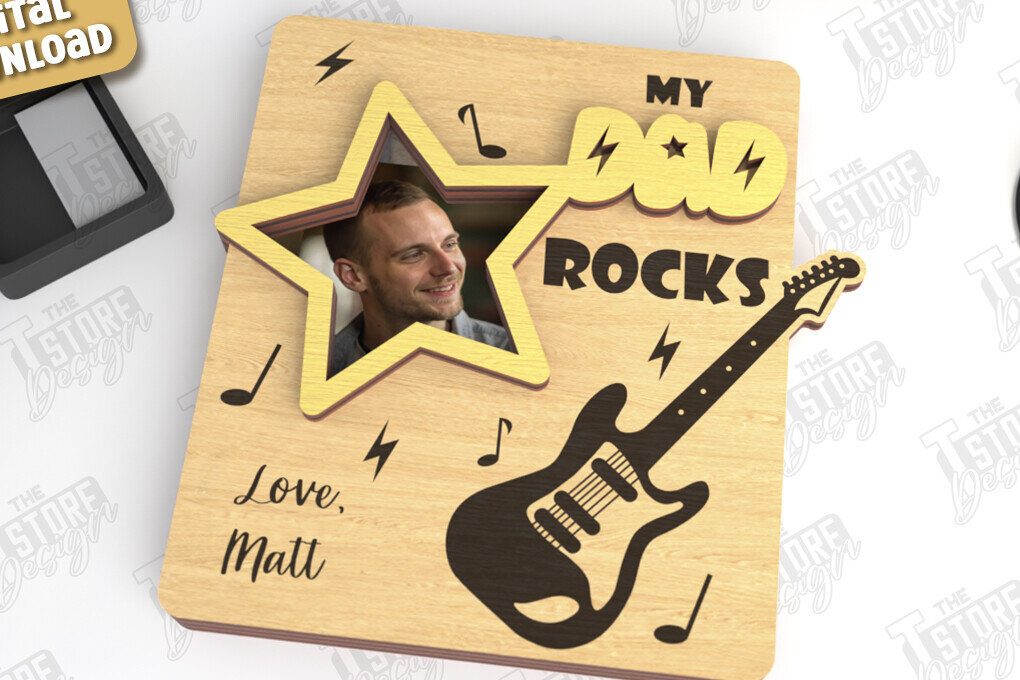 Σετ των 2 Intra απο ξύλο plywood  Χρώμα wenge 3mm-4mm πάχος - Μαγνήτης Φωτογραφίας για την Ημέρα του Πατέρα | Ιδέα δώρου Δίασταση 20x20 cm INTRAFABR-101769700