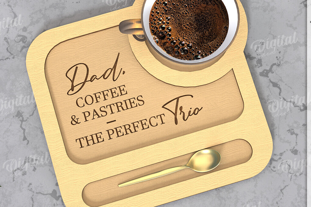 Intra απο ξύλο plywood  Χρώμα wenge 3mm-4mm πάχος - Δίσκος σερβιρίσματος για την Ημέρα του Πατέρα Δίασταση 30x20 cm INTRAFABR-25313262