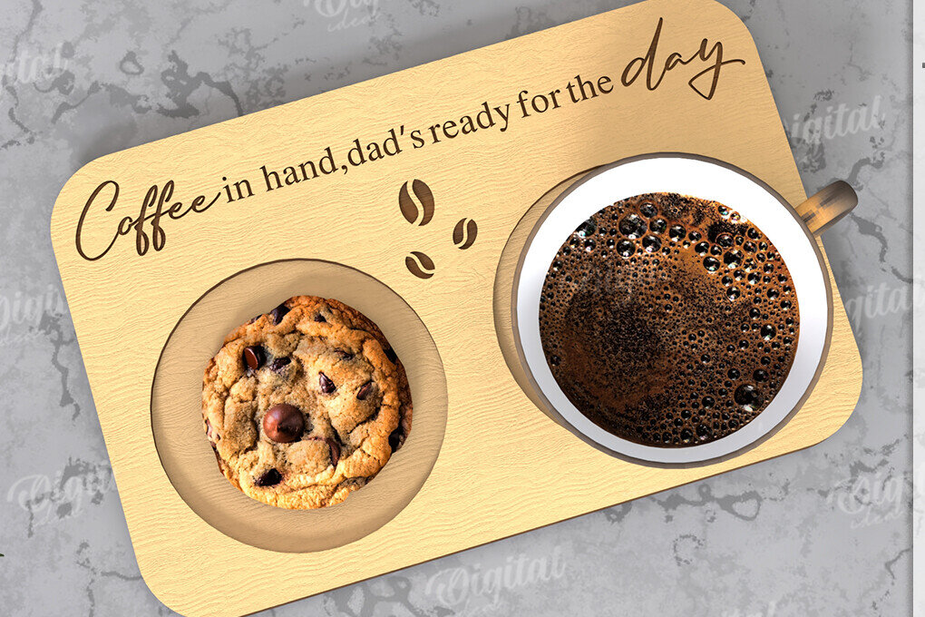 Intra απο ξύλο plywood  Χρώμα wenge 3mm-4mm πάχος - Δίσκος σερβιρίσματος για την Ημέρα του Πατέρα Δίασταση 30x20 cm INTRAFABR-25400354