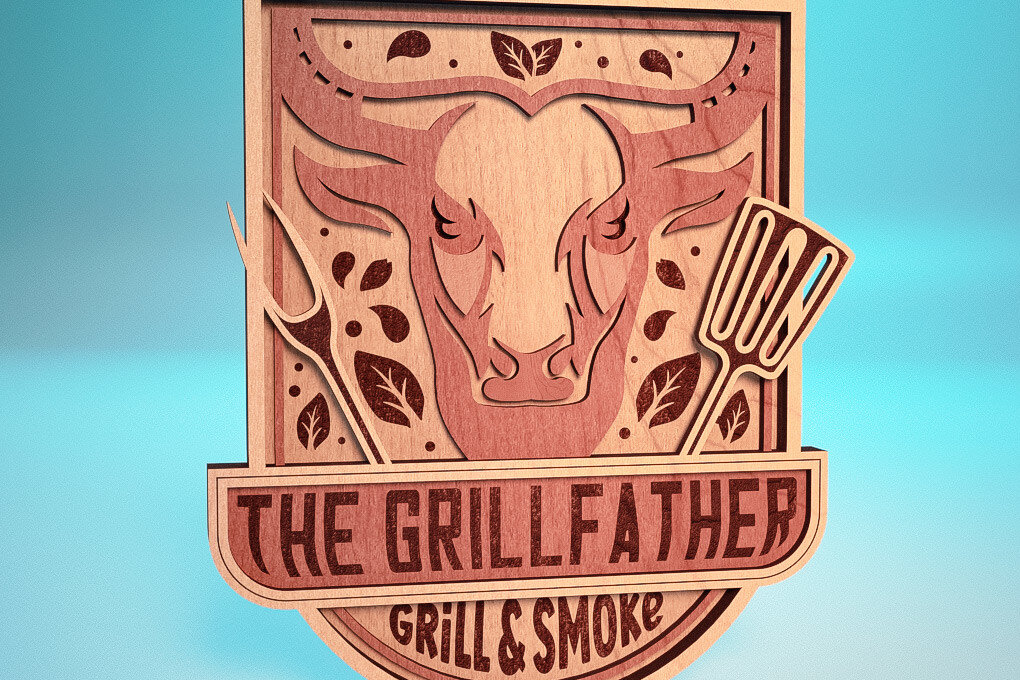 Intra απο ξύλο plywood  Χρώμα wenge 3mm-4mm πάχος - Πινακίδα για την Ημέρα του Πατέρα | Σπίτι Δίασταση 30x20 cm INTRAFABR-121991631