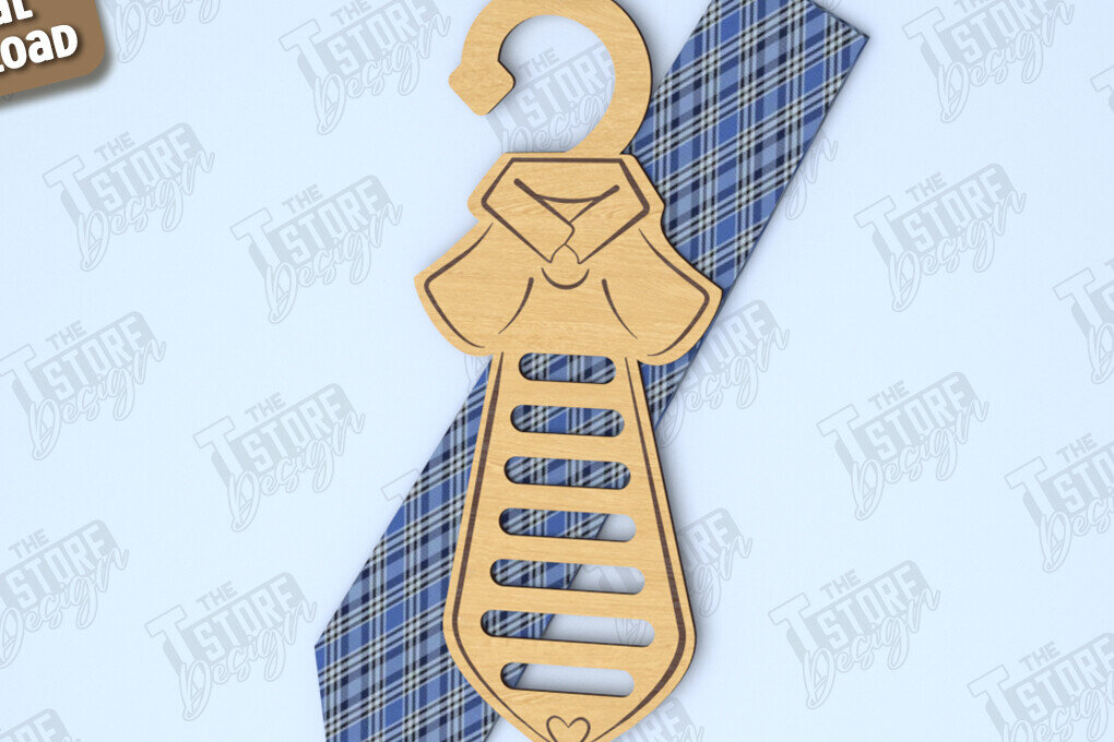 Σετ των 2 Intra απο ξύλο plywood  Χρώμα wenge 3mm-4mm πάχος - Γραβάτα για την Ημέρα του Πατέρα | Κρεμάστρα γραβάτας Δίασταση 20x20 cm INTRAFABR-21280968