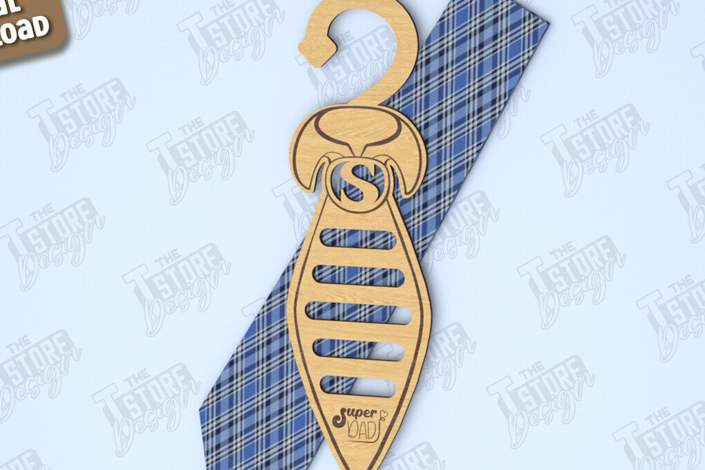 Σετ των 2 Intra απο ξύλο plywood  Χρώμα wenge 3mm-4mm πάχος - Γραβάτα για την Ημέρα του Πατέρα | Κρεμάστρα γραβάτας Δίασταση 20x20 cm INTRAFABR-115674864