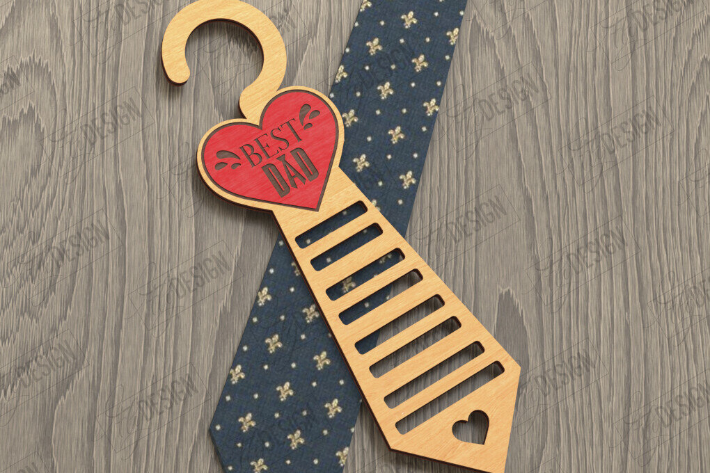 Σετ των 2 Intra απο ξύλο plywood  Χρώμα wenge 3mm-4mm πάχος - Γραβάτα για την Ημέρα του Πατέρα | Κρεμάστρα γραβάτας|CNC Δίασταση 20x20 cm INTRAFABR-19007433