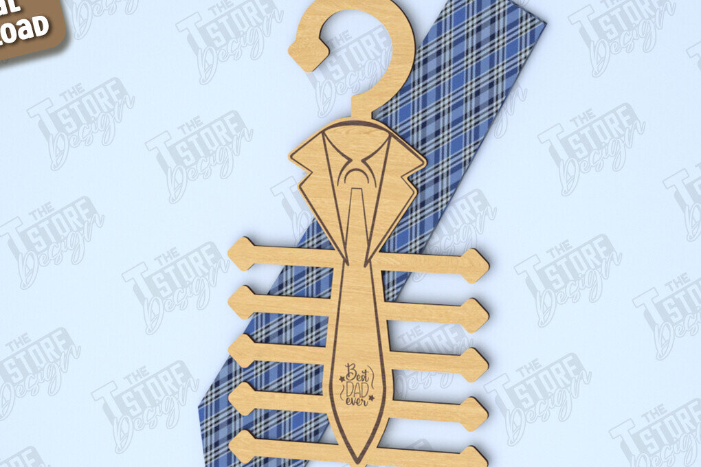 Σετ των 2 Intra απο ξύλο plywood  Χρώμα wenge 3mm-4mm πάχος - Γραβάτα για την Ημέρα του Πατέρα | Κρεμάστρα γραβάτας|CNC Δίασταση 20x20 cm INTRAFABR-16947209