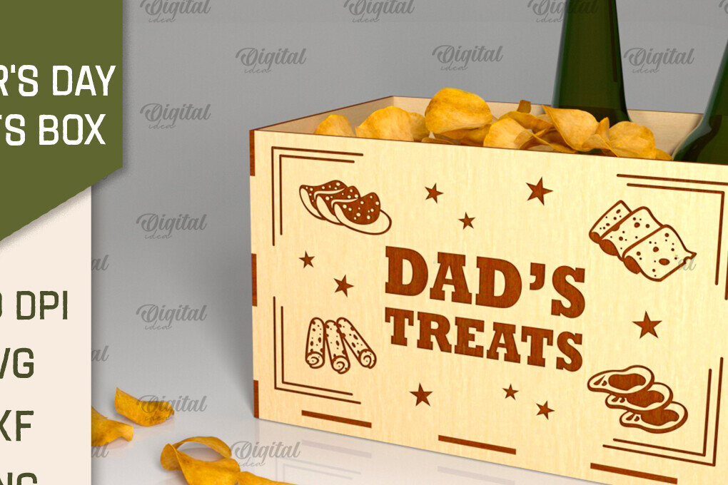 Intra απο ξύλο plywood  Χρώμα wenge 3mm-4mm πάχος - Κόψιμο με λέιζερ κουτί λιχουδιών για τη γιορτή του πατέρα Δίασταση 30x20 cm INTRAFABR-32437179