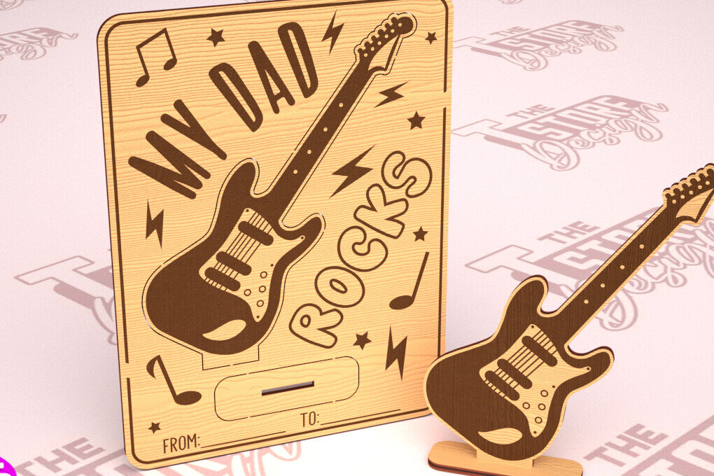 Σετ των 2 Intra απο ξύλο plywood  Χρώμα wenge 3mm-4mm πάχος - Ξύλινη κάρτα για τη γιορτή του πατέρα | Ευχετήρια κάρτα Δίασταση 10x15 cm INTRAFABR-28583444