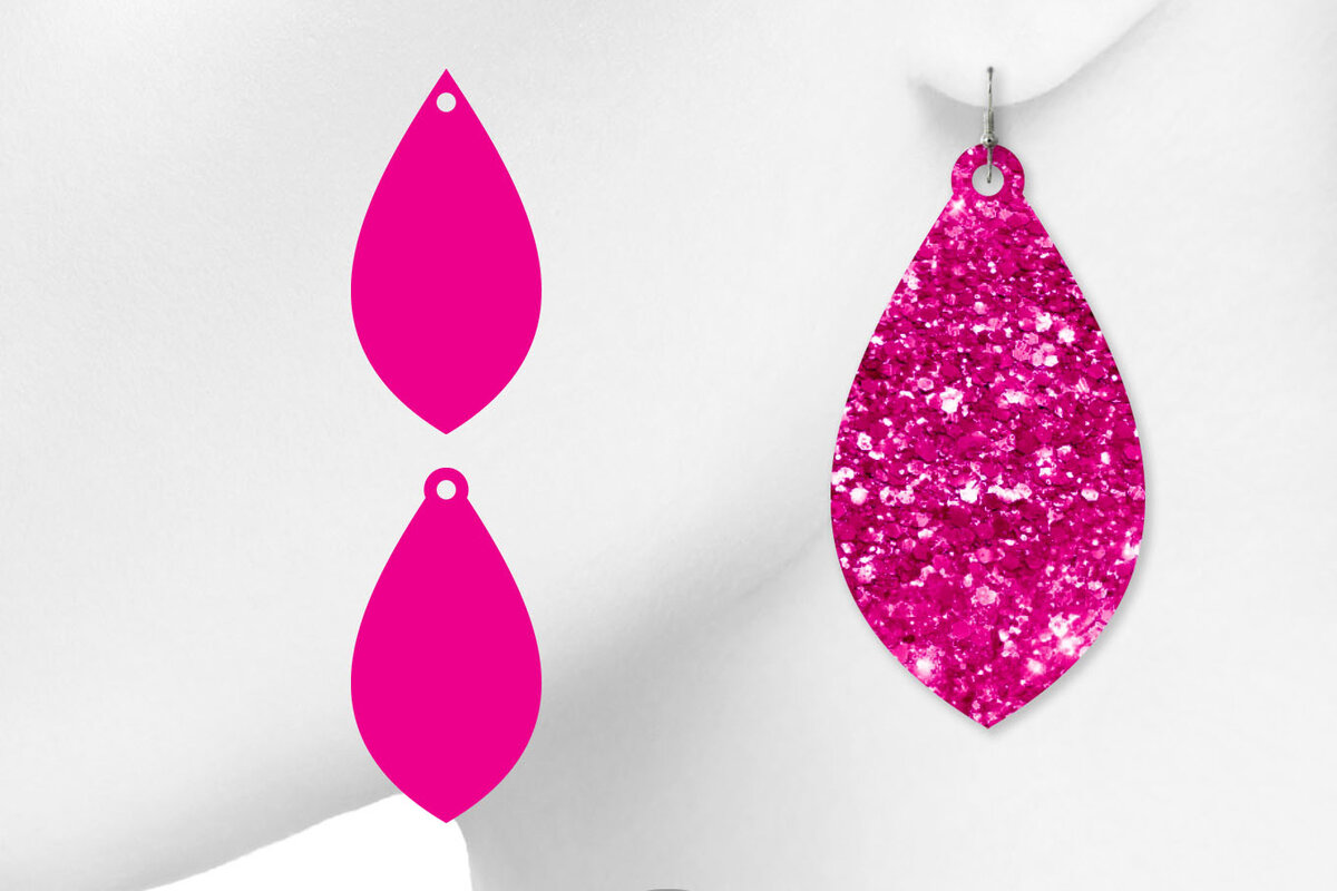 Σετ των 3 Intra απο ξύλο plywood  Χρώμα wenge 3mm-4mm πάχος - Σκουλαρίκι από συνθετικό δέρμα Δίασταση 3x3 cm INTRAFABR-121073109