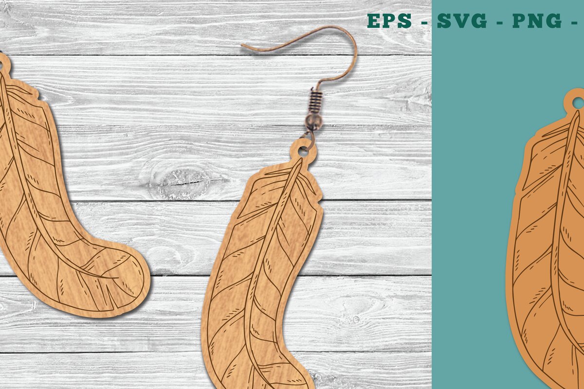 Σετ των 3 Intra απο ξύλο plywood  Χρώμα wenge 3mm-4mm πάχος - Σκουλαρίκια με φτερά κοπής με λέιζερ 2 Δίασταση 3x3 cm INTRAFABR-75453803