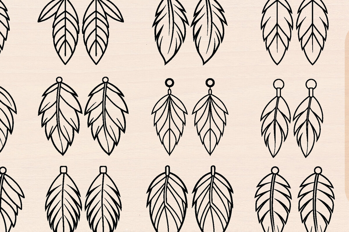 Σετ των 3 Intra απο ξύλο plywood  Χρώμα wenge 3mm-4mm πάχος - Πουπουλένια Ξύλινα Σκουλαρίκια Πακέτο κοπής με λέιζερ Δίασταση 3x3 cm INTRAFABR-76418925