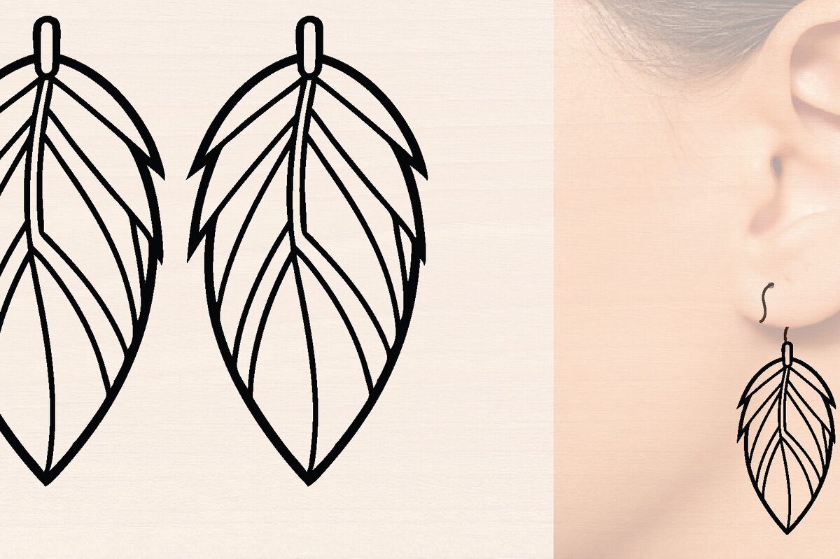 Σετ των 3 Intra απο ξύλο plywood  Χρώμα wenge 3mm-4mm πάχος - Ξύλινα σκουλαρίκια με πούπουλα με λέιζερ Δίασταση 3x3 cm INTRAFABR-116958884