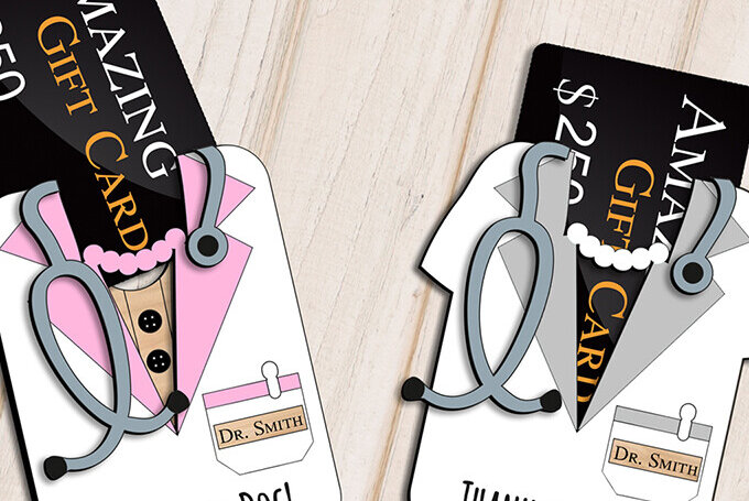 Σετ των 2 Intra απο ξύλο plywood  Χρώμα wenge 3mm-4mm πάχος - Κάτοχος δωροκάρτας γιατρού νοσοκόμα Δίασταση 20x20 cm INTRAFABR-116958183