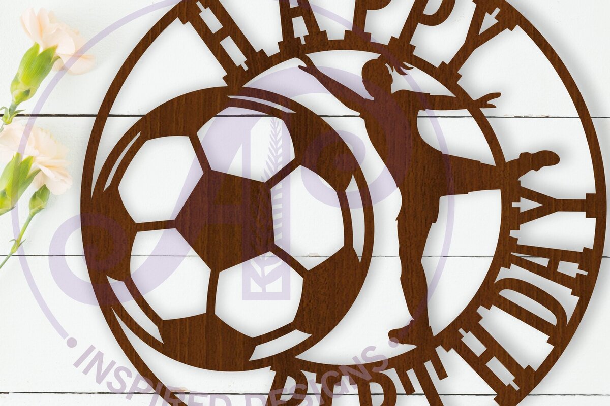 Σετ των 2 Intra απο ξύλο plywood  Χρώμα wenge 3mm-4mm πάχος - Γυναικεία Χρόνια Πολλά Ποδόσφαιρο/Ποδόσφαιρο Δίασταση 20x20 cm INTRAFABR-116958269