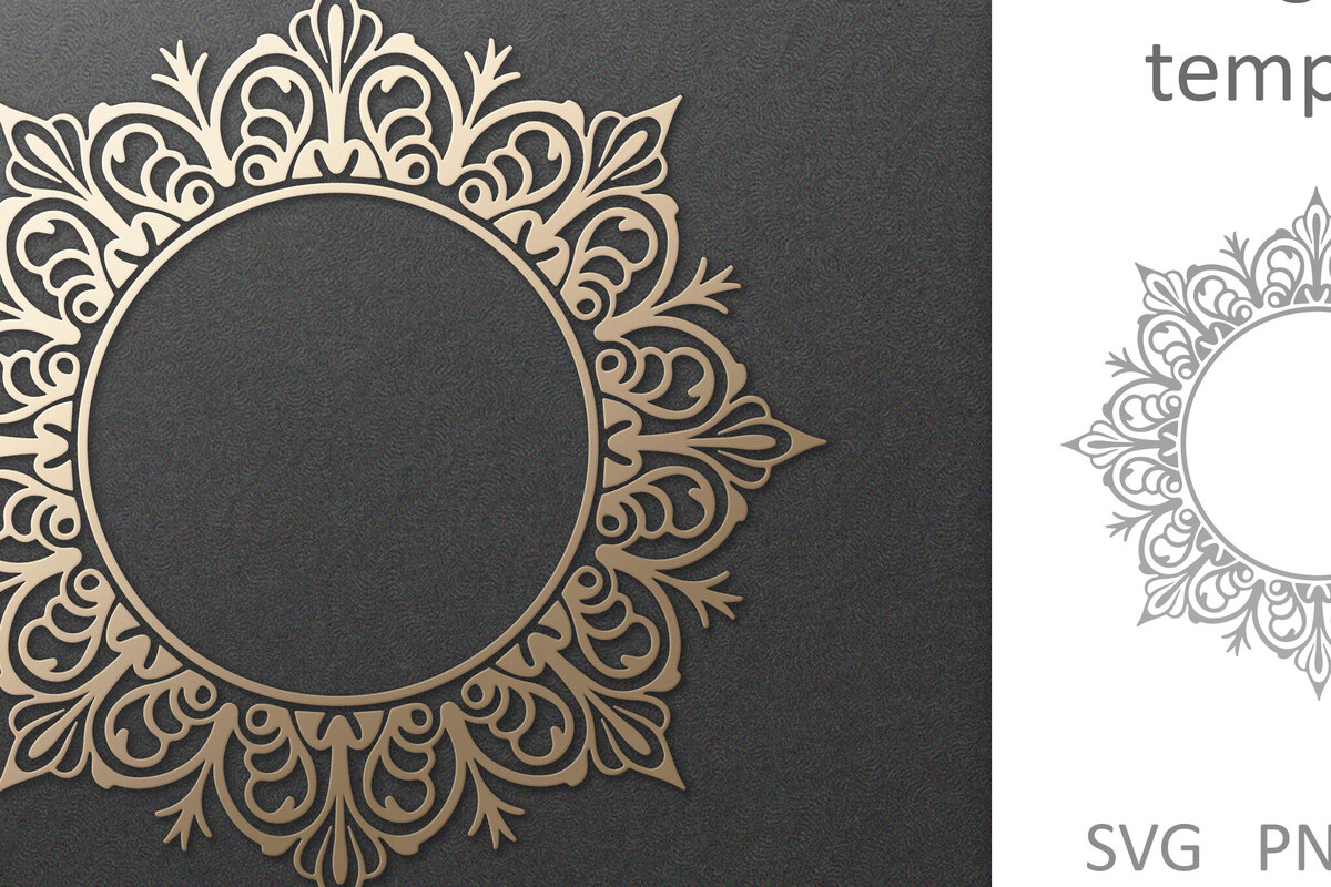 Intra απο ξύλο plywood  Χρώμα wenge 3mm-4mm πάχος - Φιλιγκράν περίτεχνο Στρογγυλό Vintage Πλαίσιο Δίασταση 30x20 cm INTRAFABR-65275372