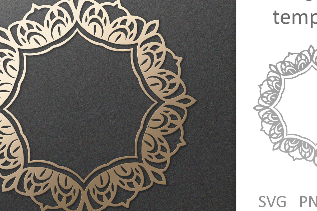 Intra απο ξύλο plywood  Χρώμα wenge 3mm-4mm πάχος - Φιλιγκράν περίτεχνο Στρογγυλό Vintage Πλαίσιο Δίασταση 30x20 cm INTRAFABR-104807985