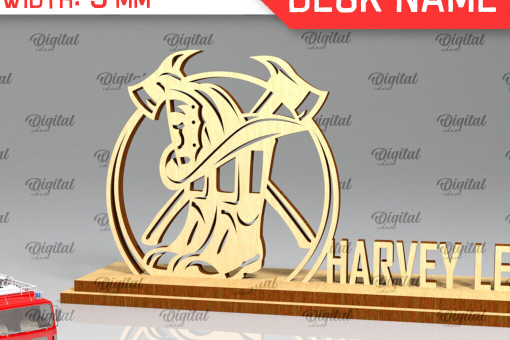 Intra απο ξύλο plywood  Χρώμα wenge 3mm-4mm πάχος - Πλακέτα ονόματος γραφείου πυροσβεστική Δίασταση 30x20 cm INTRAFABR-64977742