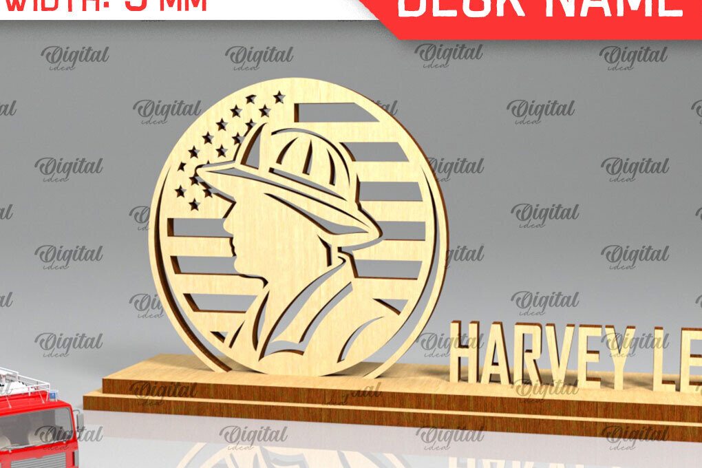 Intra απο ξύλο plywood  Χρώμα wenge 3mm-4mm πάχος - Πλακέτα ονόματος γραφείου πυροσβεστική Δίασταση 30x20 cm INTRAFABR-97459188