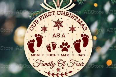 Σετ των 2 Intra απο ξύλο plywood  Χρώμα wenge 3mm-4mm πάχος - Πρώτο χριστουγεννιάτικο στολίδι Δίασταση 6x6 cm INTRAFABR-80948697