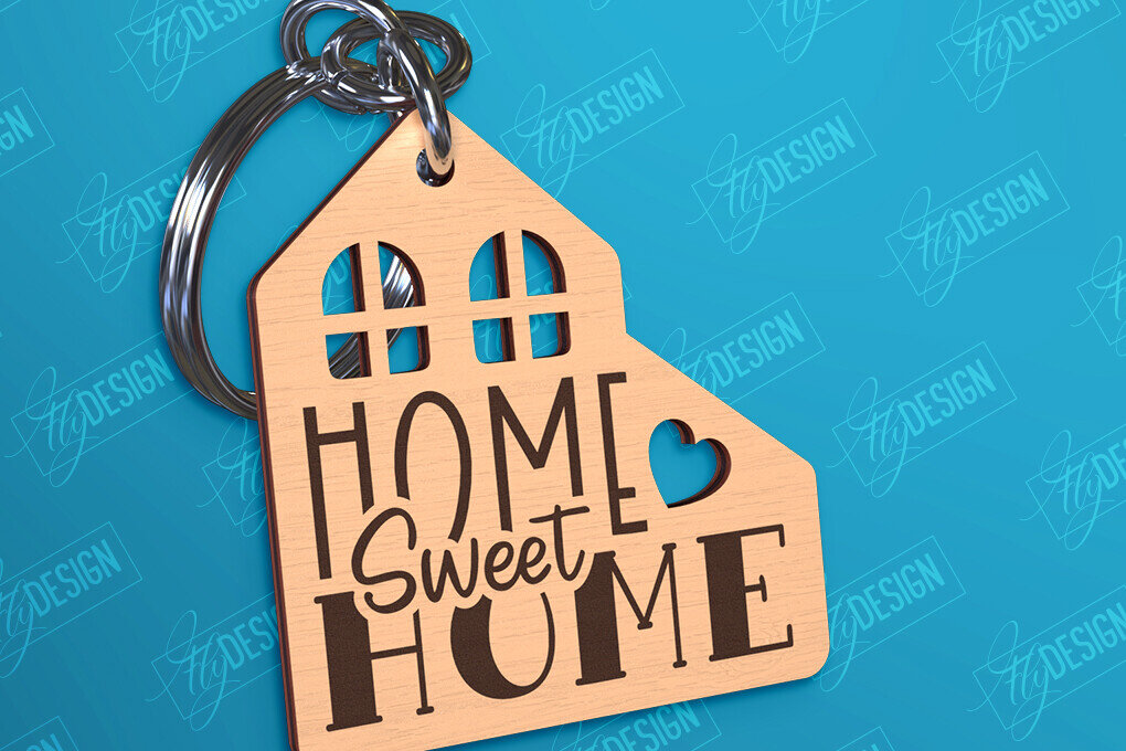 Σετ των 2 Intra απο ξύλο plywood  Χρώμα wenge 3mm-4mm πάχος - Μπρελόκ πρώτου σπιτιού | Δώρο για τακτοποίηση σπιτιού Δίασταση 4x4 cm INTRAFABR-114285533