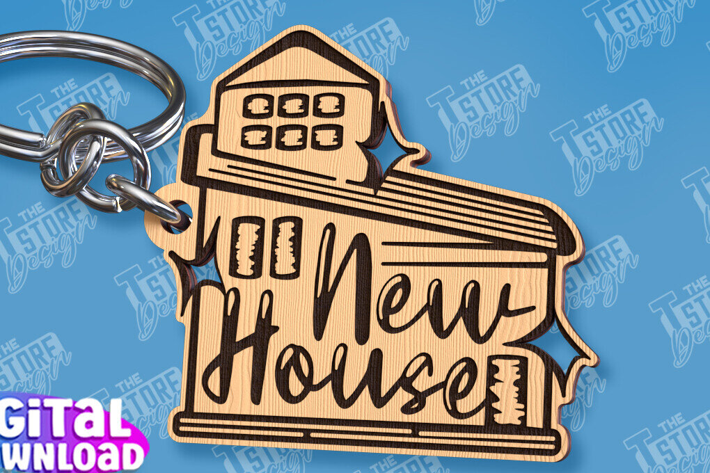 Σετ των 2 Intra απο ξύλο plywood  Χρώμα wenge 3mm-4mm πάχος - Μπρελόκ πρώτου σπιτιού | Δώρο για τακτοποίηση σπιτιού Δίασταση 4x4 cm INTRAFABR-105556210