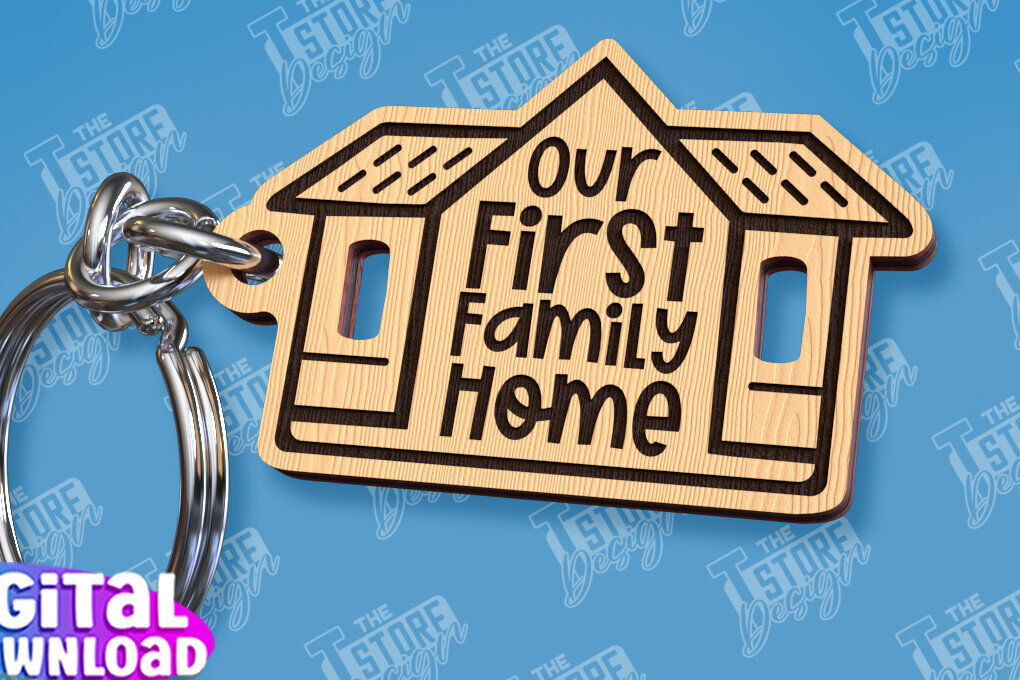 Σετ των 2 Intra απο ξύλο plywood  Χρώμα wenge 3mm-4mm πάχος - Μπρελόκ πρώτου σπιτιού | Δώρο για τακτοποίηση σπιτιού Δίασταση 4x4 cm INTRAFABR-115707736