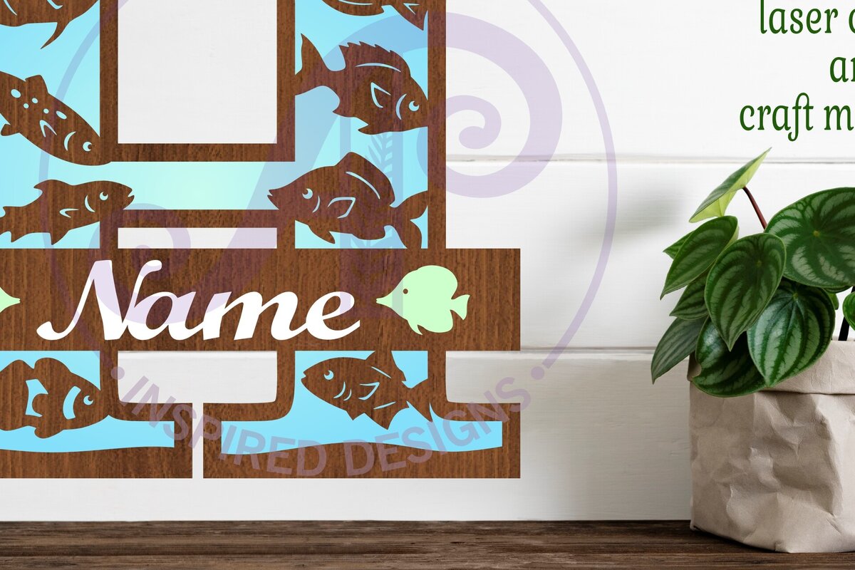 Intra απο ξύλο plywood  Χρώμα wenge 3mm-4mm πάχος - Μονόγραμμα Fish Capital Letter H Δίασταση 30x20 cm INTRAFABR-19995089